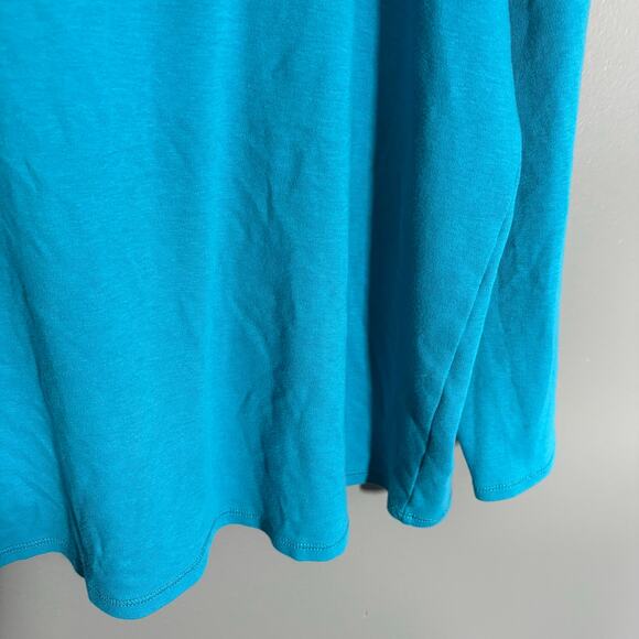 Lane Bryant Bright Blue Pima Cotton Minimalist Tee- 26/28 - Women's Plus Size - Picture 4 of 5